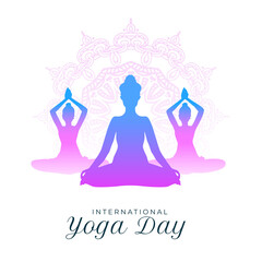 Fototapeta na wymiar yoga day relaxation therapy indian style poster design
