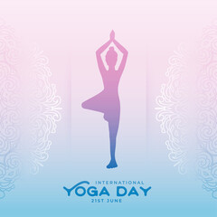 internation day of yoga nice poster design