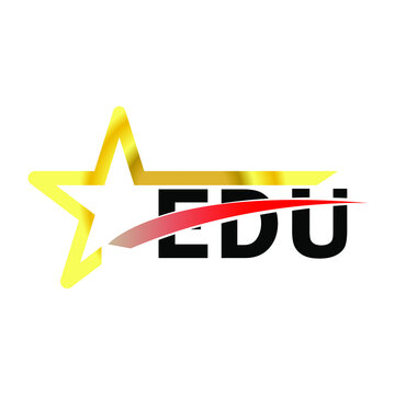 EDU letter logo design. EDU creative  letter logo. simple and modern letter logo. EDU alphabet letter logo for business. Creative corporate identity and lettering. vector modern logo 
