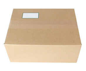 伝票を貼り付けた段ボール