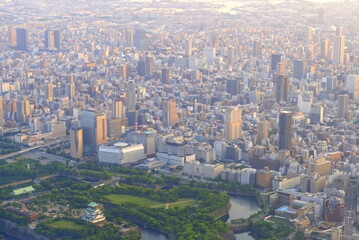 大阪市上空からの景観