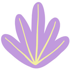 Hand drawn abstract organic leaf. Doodle botanical elements illustration.