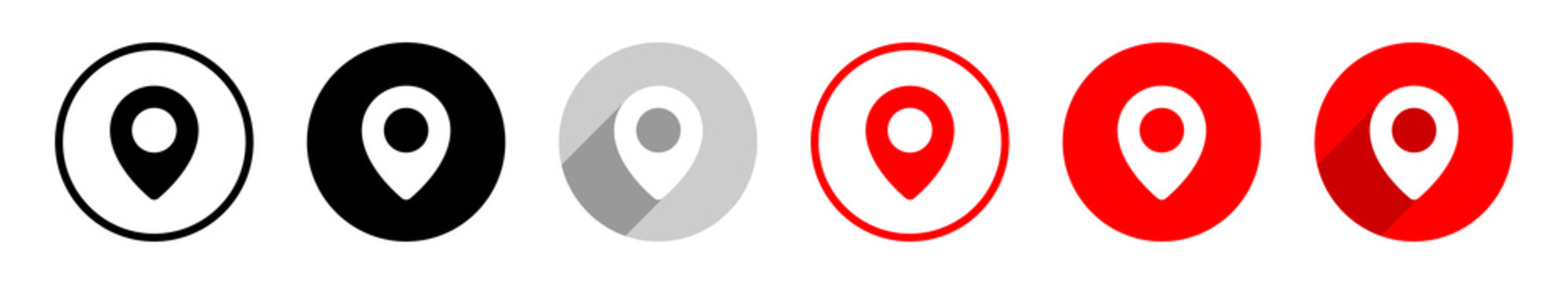 Map Pins Vektor Symbole