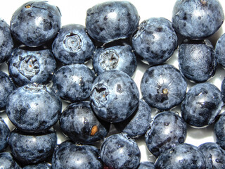 group of bilberries fruit - closeup