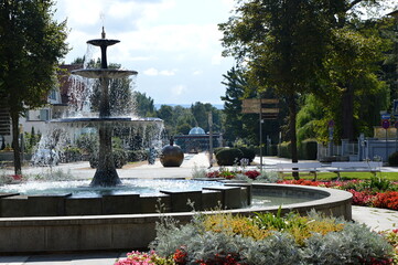 Fontaine in der Kur Stadt Bad Pyrmont, Niedersachsen