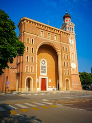 Obraz premium View on the church of Castello di Godego. 2 June 2022 Castel di Godego, Treviso - Italy