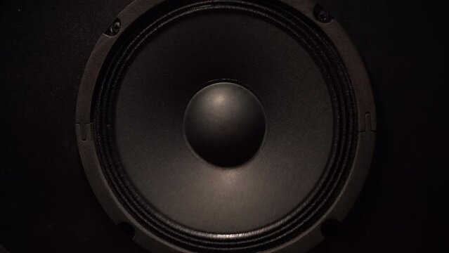 Diaphragm of speaker vibrates when a speaker make loud sound