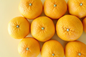 美味しそうな夏みかんの素材とコピースペース