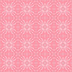 seamless white pattern on pink background. Seamless pattern with hearts and weaving. Lace, knitting,geometry, background,	