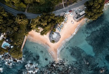 Aerial view in the Seychelles