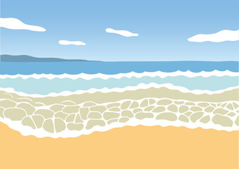 海の背景イラスト