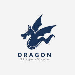 Dragon Logo Design Minimalist unique vector template