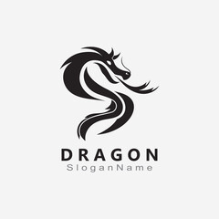 Dragon Logo Design Minimalist unique vector template
