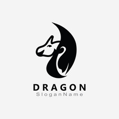 Dragon Logo Design Minimalist unique vector template