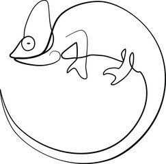 single line exotic pet chameleon