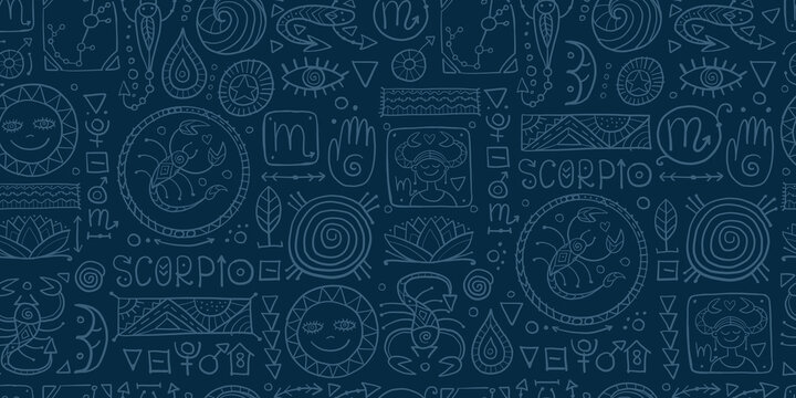 Scorpio zodiac sign. Element of Water.