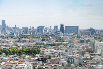 Fototapeta na wymiar 練馬区役所から見た中野区方面の風景