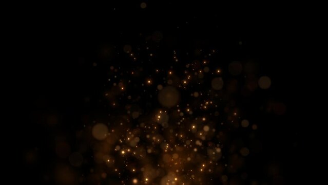 glowing fire particle dust background video