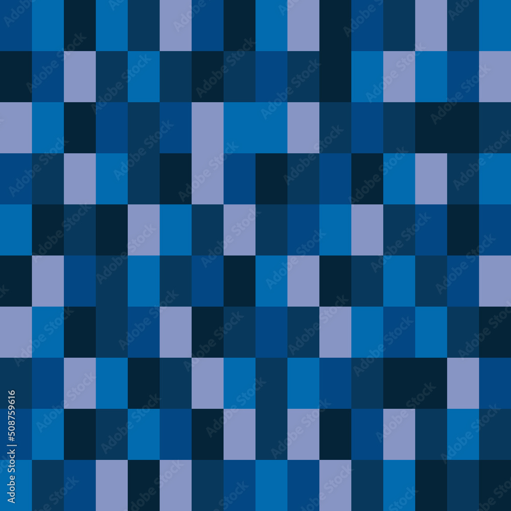 Poster blue pixel print. vector pattern of the same pixels, suitable for interior and design decoration.