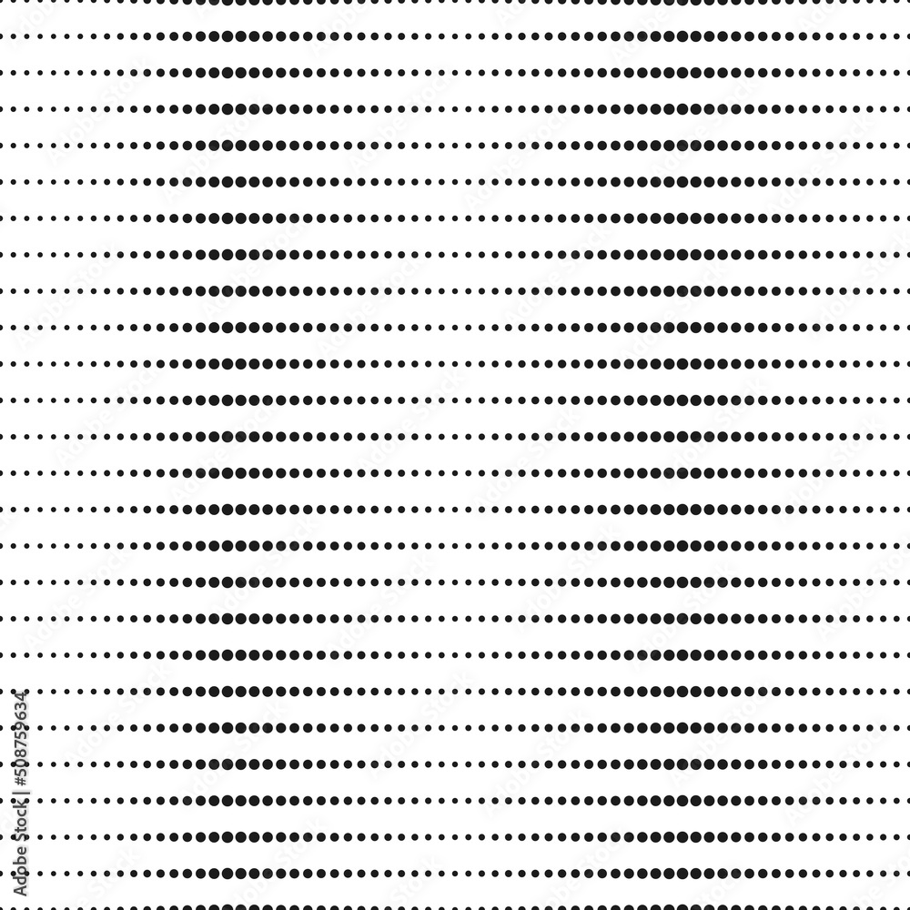 Poster Dot Gradient. Seamless pattern of long and small dots. Dot print.