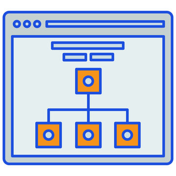Hierarchy webpage Vector icon which is suitable for commercial work

