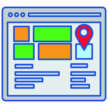 location webpage Vector icon which is suitable for commercial work

