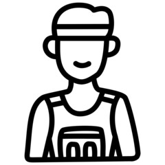 handdrawn runner icon