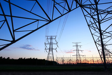 the pylon in the evening