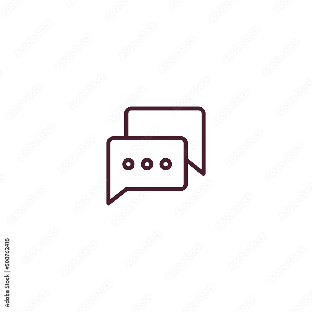 Poster chatting filled line icon. linear style sign for mobile concept and web design. chatting filled line