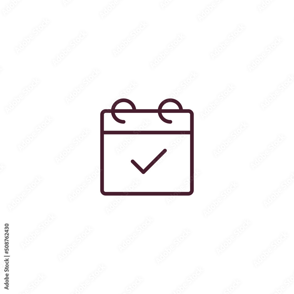 Poster calendar filled line icon. linear style sign for mobile concept and web design. calendar filled line