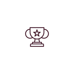 Trophy line icon. linear style sign for mobile concept and web design. Trophy line vector icon. Symbol, logo illustration. Vector graphic