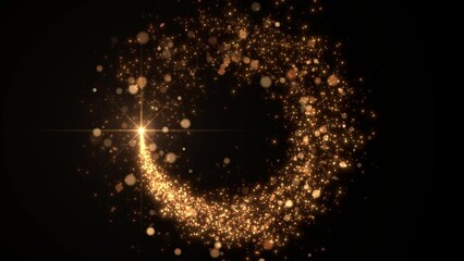 ring particles logo titles animation circle