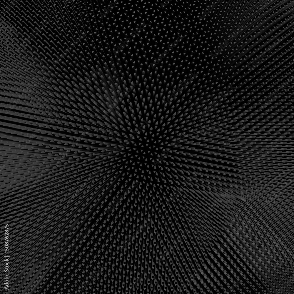 Poster abstract polygonal triangles background, dark black color of extruded triangles, simple design for y