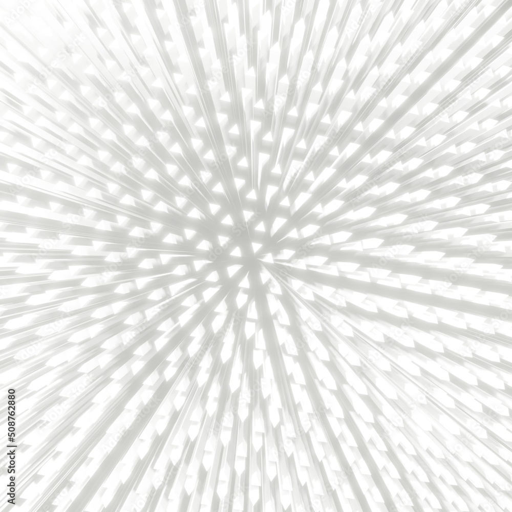 Poster abstract background white of extruded triangles , simple design for your project. 3d render