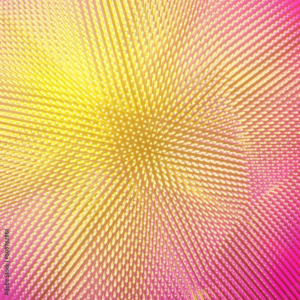 Aufkleber abstract polygonal triangles background, yellow pink color of extruded triangles, simple design for 