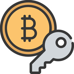Cryptocurrency Key Icon