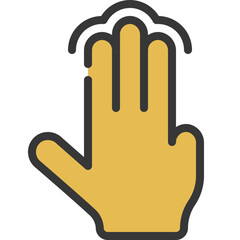 Three Finger Tap Icon