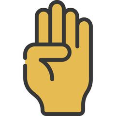 Open Hand Front Icon