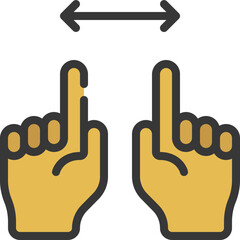 Two Hands Move Outwards Icon