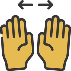 Obraz premium Zoom Out Hands Icon