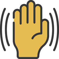 Fototapeta premium Wave Hand Icon