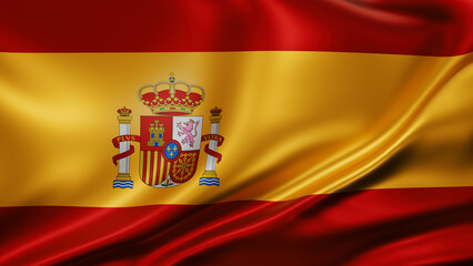 Spain national flag - obrazy, fototapety, plakaty