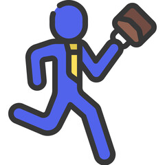 Running Business Person Icon