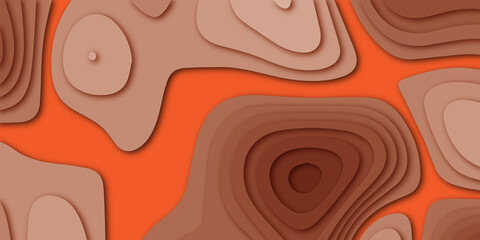 abstract background with waves. Abstract papercut and multi layer cutout geometric pattern on vector color gradient paper cut background..