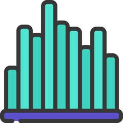 Crowded Bar Chart Icon