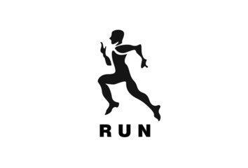 Fototapeta na wymiar Run logo concept vector template. design for event, advertising, greeting cards or print.