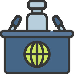 News Presenter Desk Icon