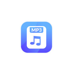 mp3 file icon for apps and web