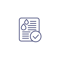urine test, vector line icon