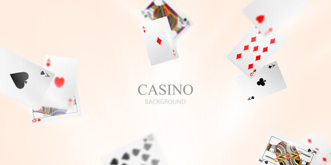 Fototapeta na wymiar VIP vector illustration of a casino game background with playing equipment.